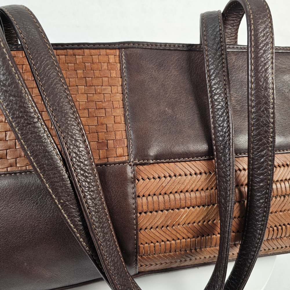 American Angel Brown Leather Woven Purse/Handbag Shoulder bag NWOT MSRP $130 - Picture 8 of 11